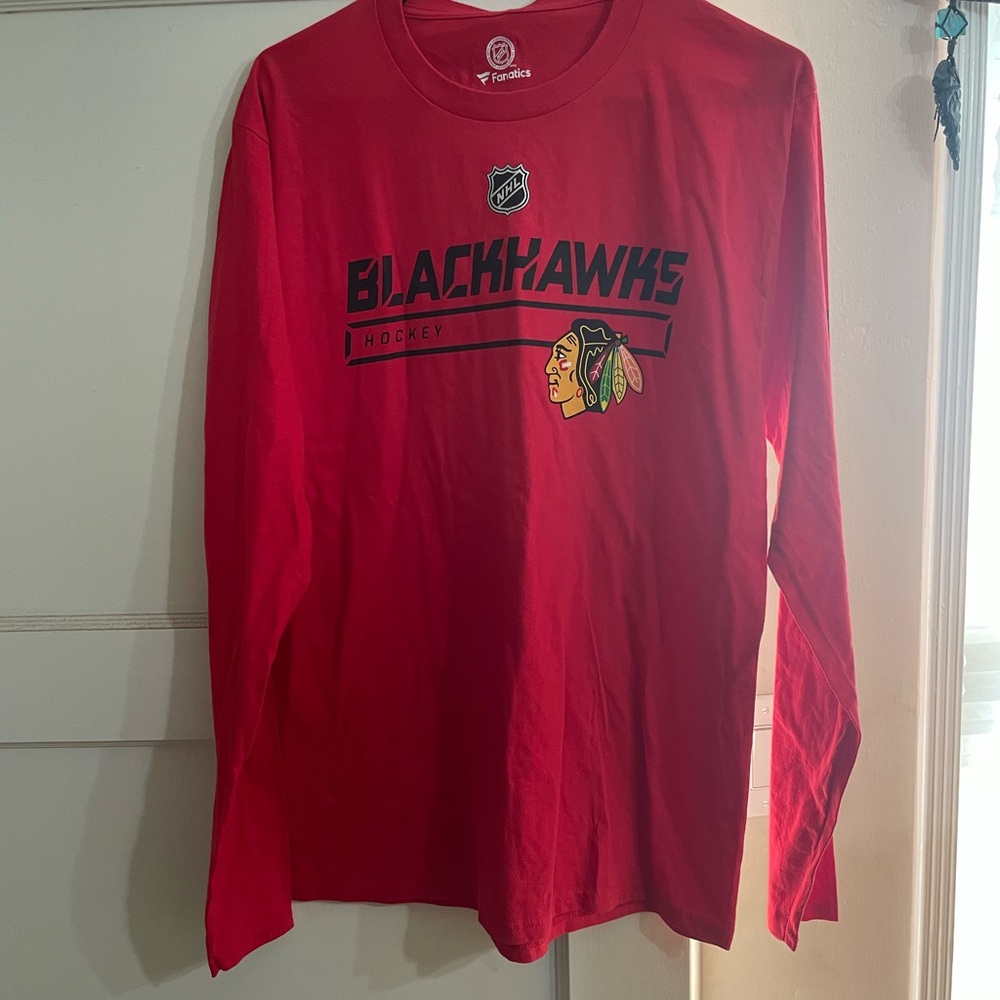 Fanatics Red Chicago Blackhawks Long Sleeve Tee